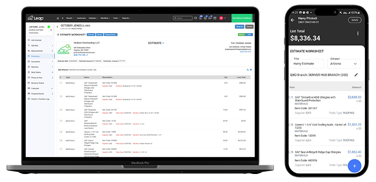 Leap on desktop and mobile